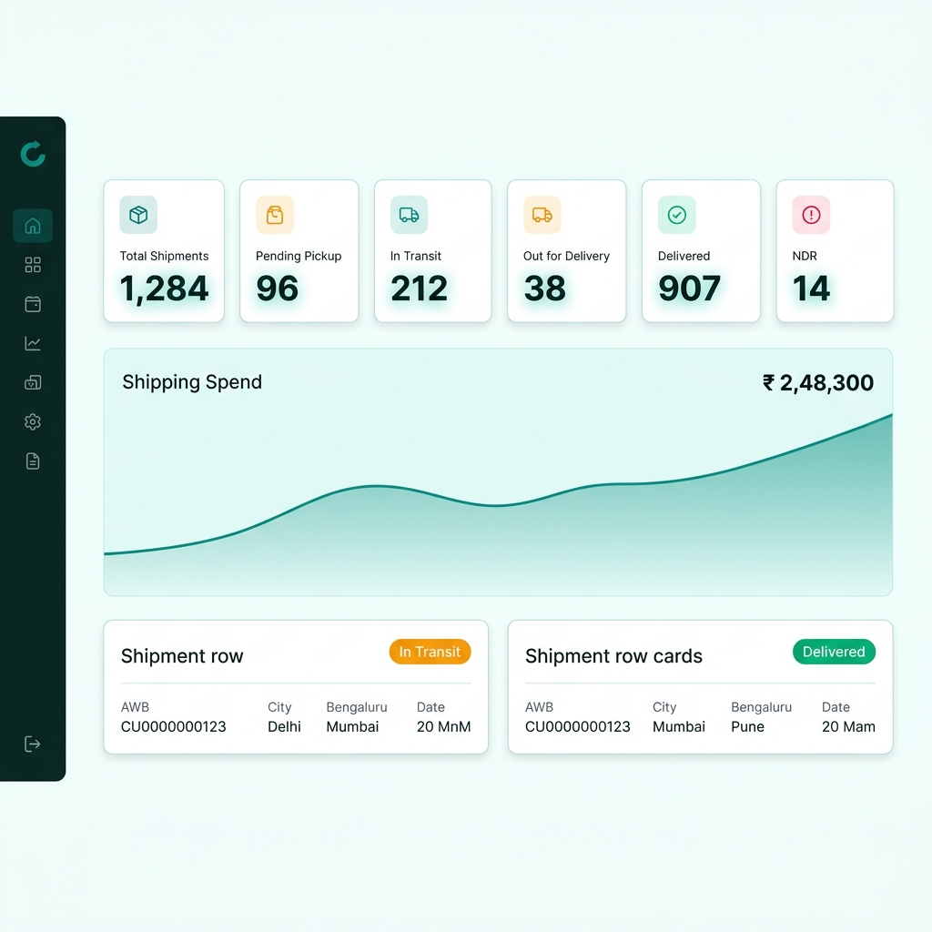 Courier Uncle merchant dashboard