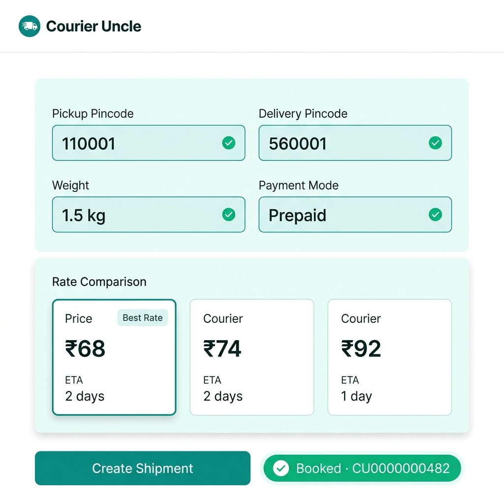 Booking a shipment